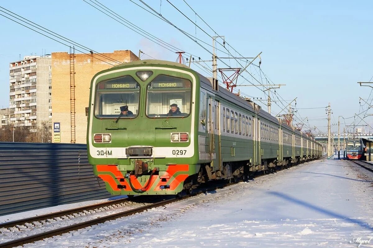 Электрички пушкино тайнинская. Эд4м-0297. Эд4м 297.