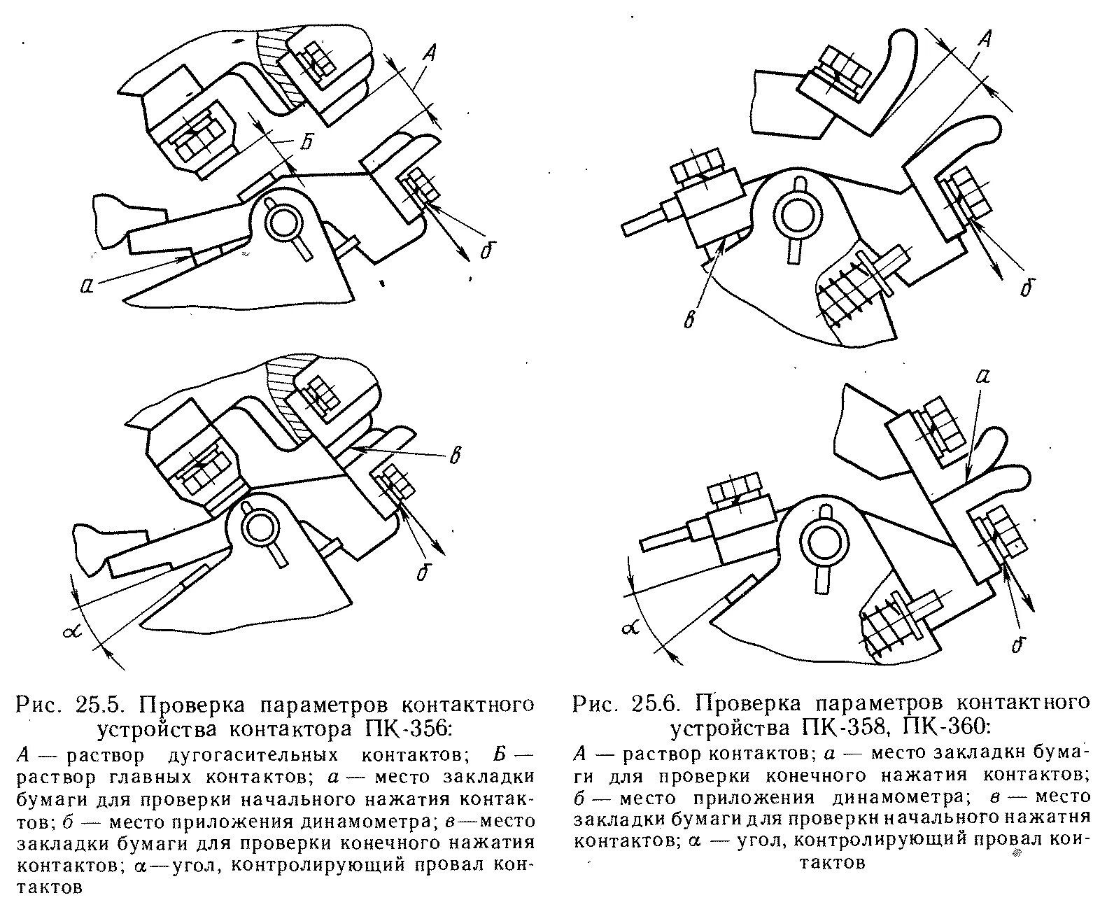 Провал контактов электрических аппаратов. Схема проверки контактора. Измерение нажатия главных и дугогасительных контактов. Провал контактов контактора.