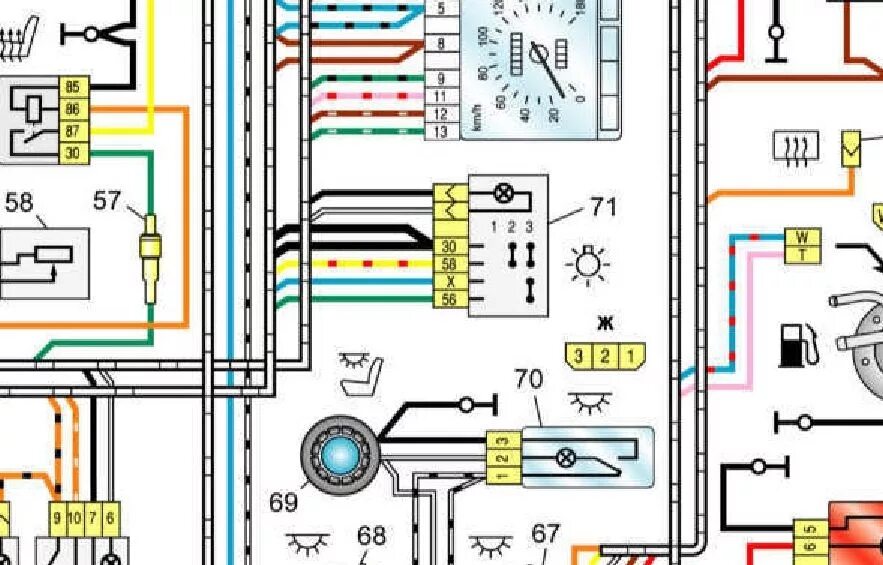 ВАЗ 2120 схема электрооборудования. Электропроводка ВАЗ 21 0 9. Электрооборудования ВАЗ 2109 высокая панель. Электросхема ВАЗ 2109 Ближний свет.