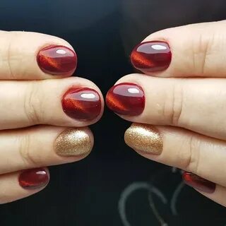 Маникюр на короткие кошачий глаз
