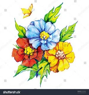 Рисунки цветные цветы