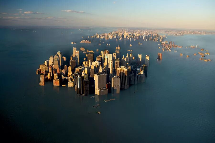 Уровень мирового океана был. Нью Йорк 2050. Затопленный Нью Йорк. Глобальное потепление потоп Нью Йорк. Повышение уровня мирового океана.