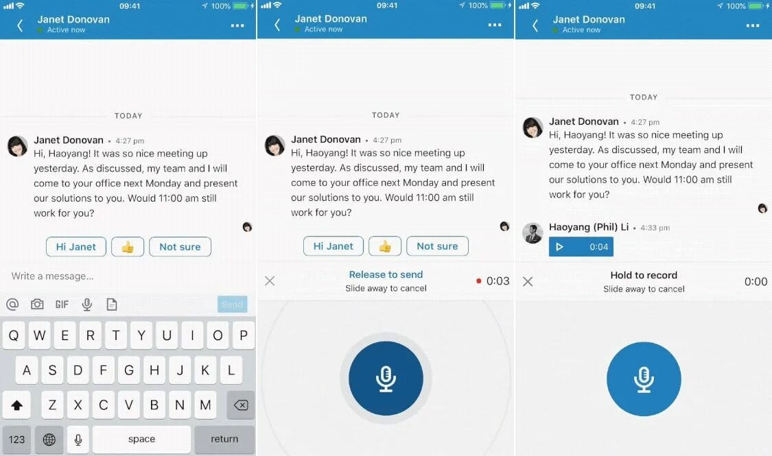 Sending voice messages. Instagram voice message. how to record a voice message. message in linkedin sample. как отправлять сообщения в linkedin.