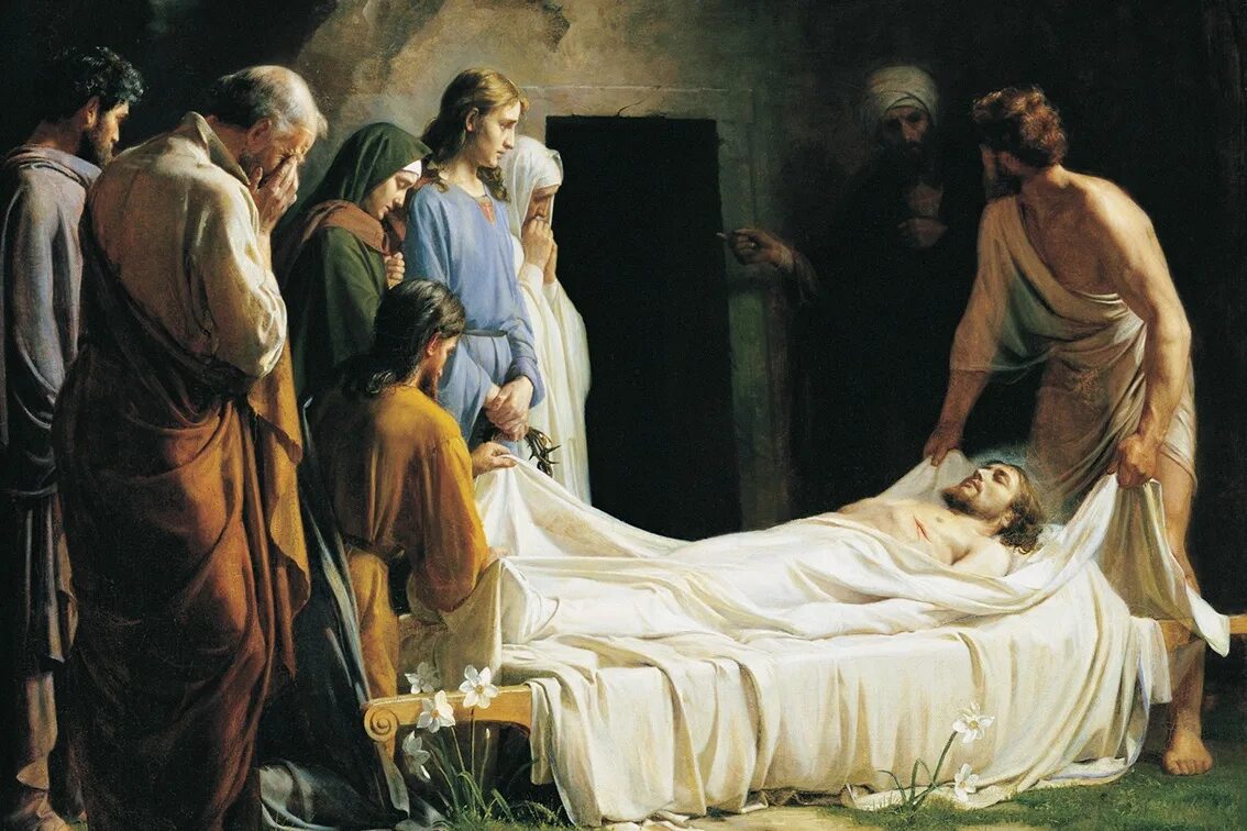 Иосиф христос. Погребение Иисуса Христа. Carl Heinrich Bloch погребение Христа. Погребение Иисуса Христа картинки. Погребение Спасителя.