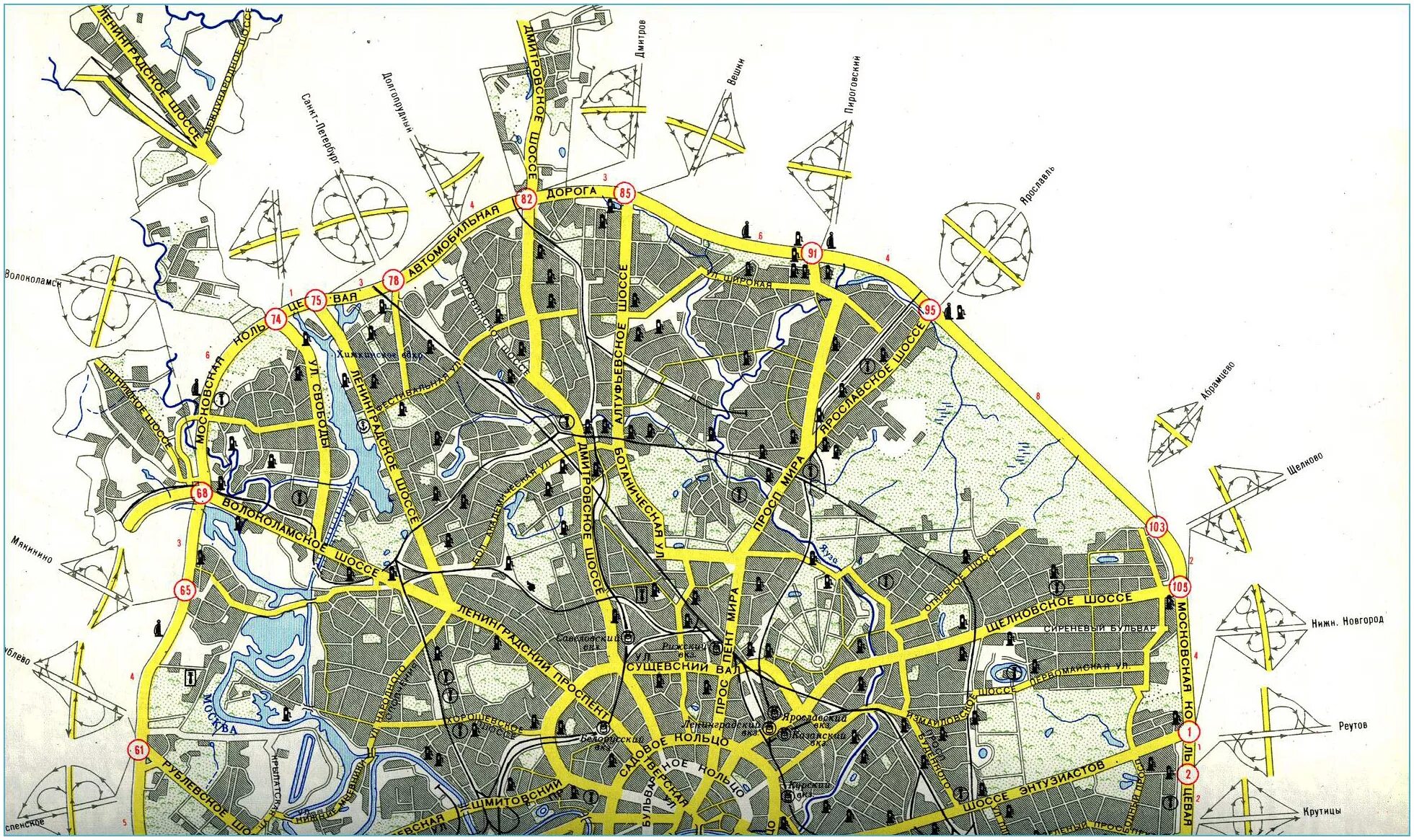 Карта дорог мкад. Карта автодорог москвы с развязками. автомобильная карта москвы. схема дорог москвы. карта дорог москвы.