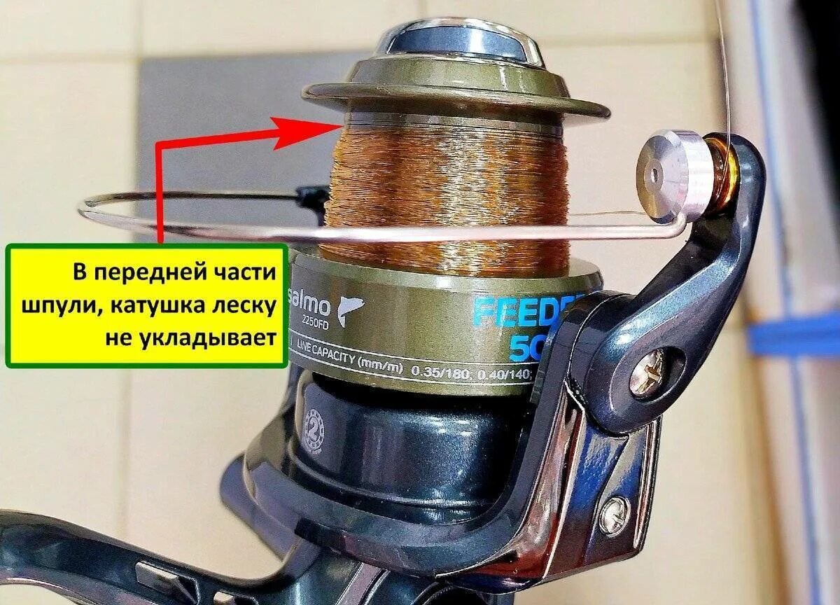 Как правильно намотать леску на шпулю катушки. Намотка правильная на катушку спиннинга. Узел для привязывания лески к катушке. Как правильно намотать леску на шпулю катушки. Узел для катушки шпули.
