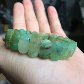 Хризопраз камень браслет