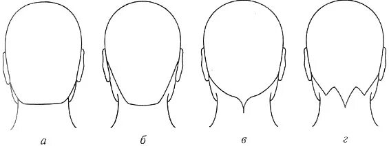Рост затылка. Краевая линия роста волос схема. Линия роста волос сбоку. Зоны краевой линии роста волос.