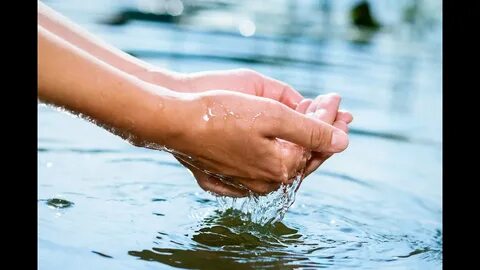 Руки держат воду
