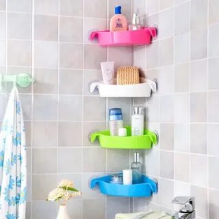 Полка угловая настенная для ванной