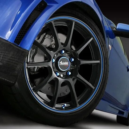 Литые диски синие. Диски адванти рейсинг. advanti racing gv117d. диски черные с синим. диски с синей окантовкой.