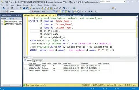 Sql table variable