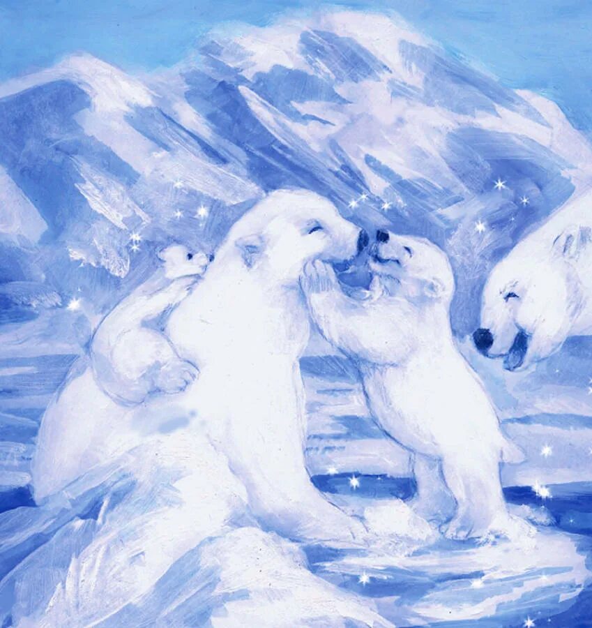 Полярные рисунки. Арктика живопись. Арктика картина. Белый медведь живопись. Арктика рисунок.