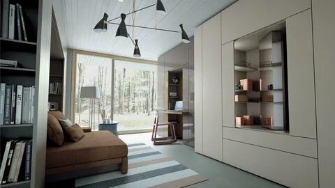Современный шкаф в интерьере