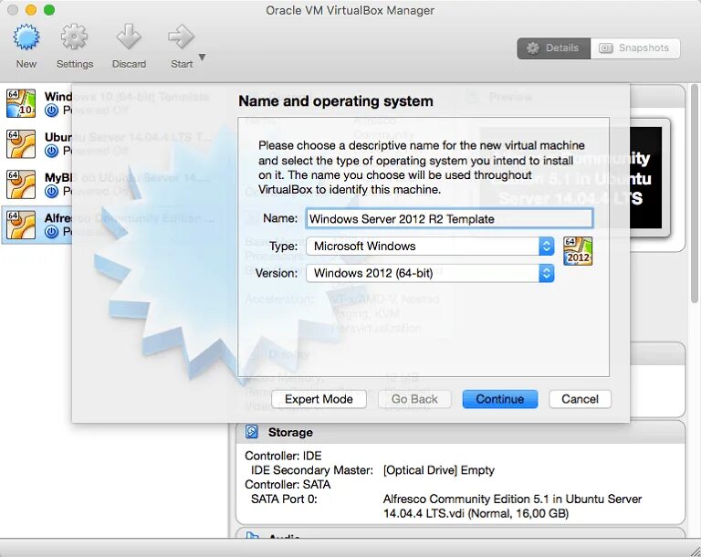 Virtualbox server 2012. Virtualbox server 2012