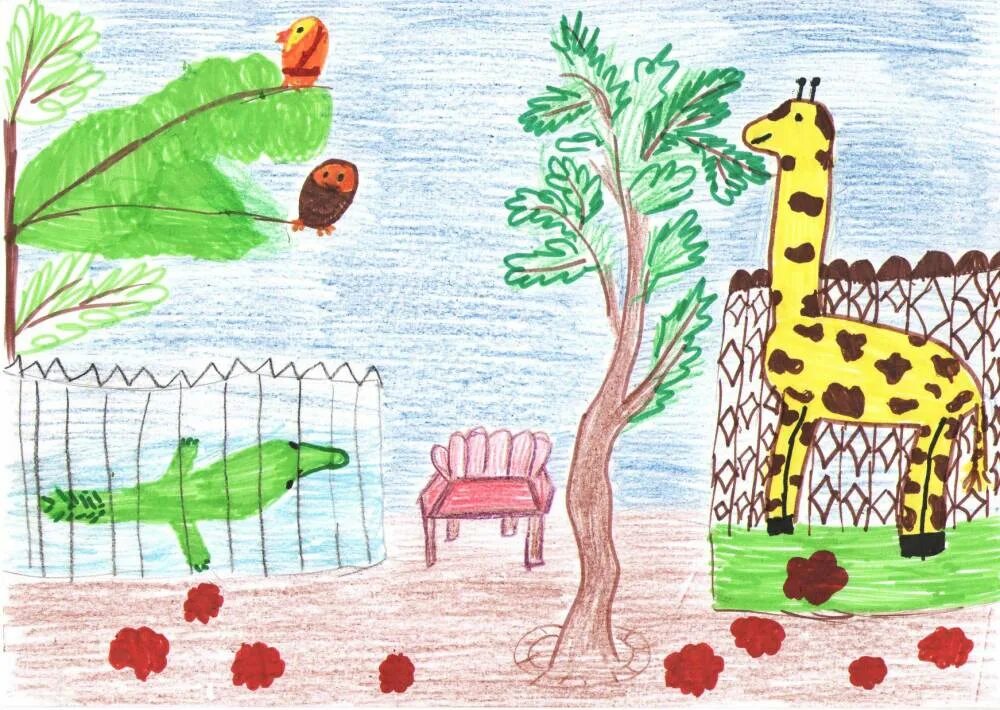 Рисуем животных зоопарка. Рисование зоопарк. Рисунок на тему зоопарк. Детские рисунки на тему зоопарк. Рисование на тему зоопарк.