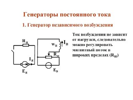 Параллельная работа генератора постоянного тока