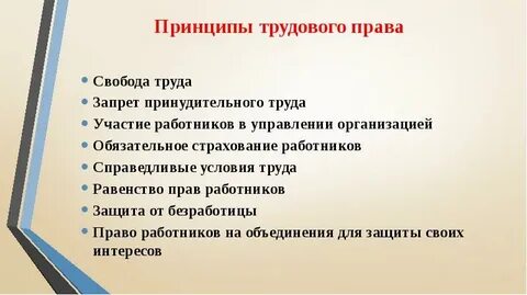 Принцип трудового законодательства