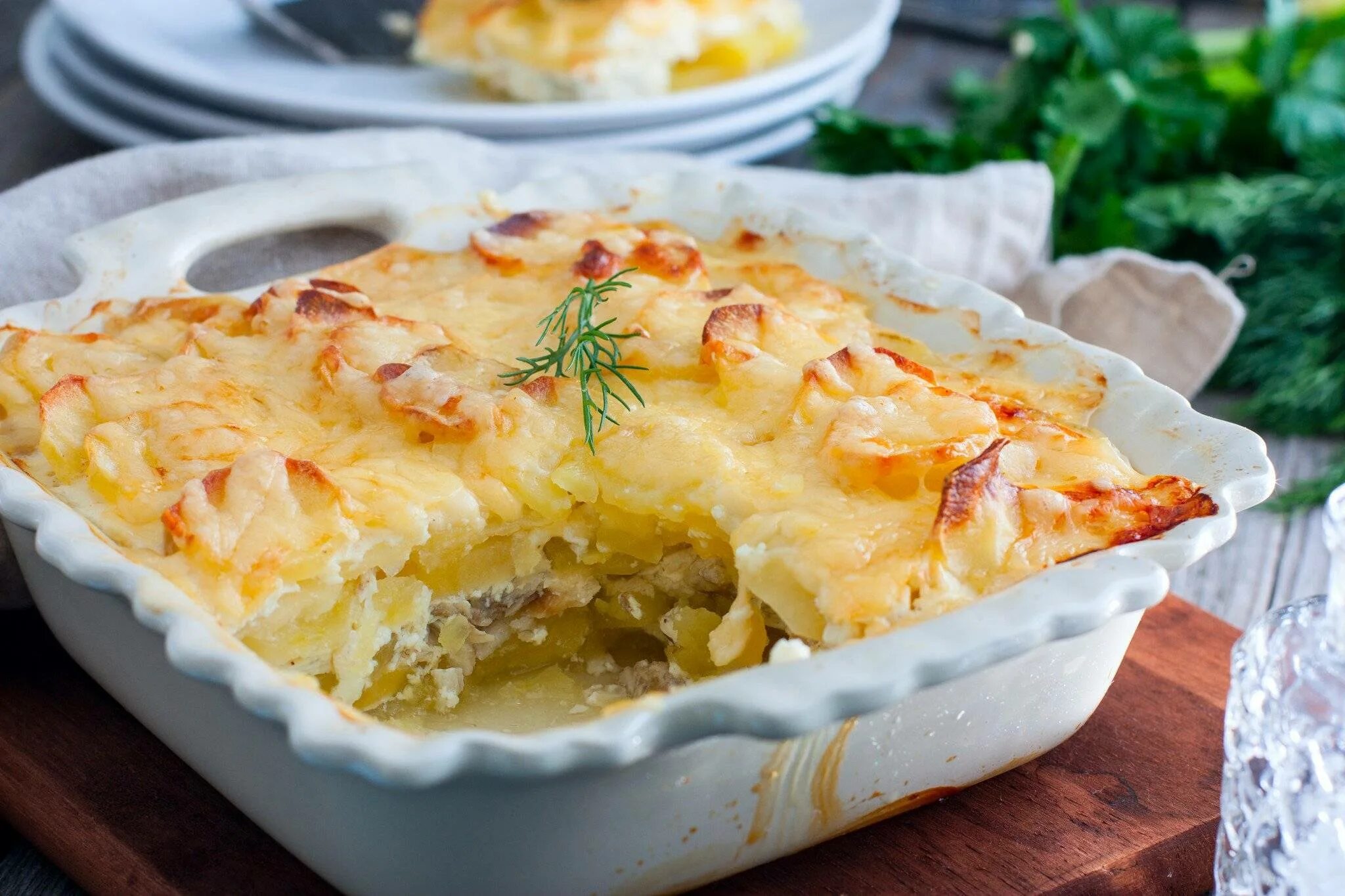 Треска с картошкой в духовке самый вкусный