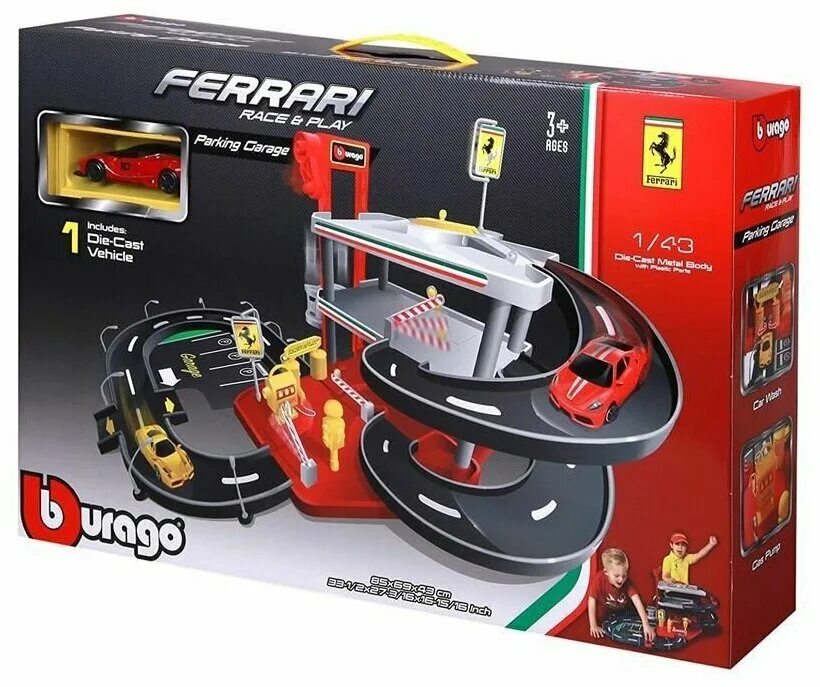 Bburago garage. Гараж с машинкой laferrari и игровым полем, bburago 16-88806. Паркинг bburago. Парковка феррари детская. Паркинг bburago.