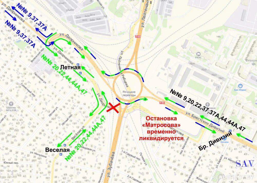 Проезд брест. Остановка матросова. схема движения кольцо красных партизан западный обход. схема брестского западного кольца. брест улица брестских дивизий на карте.