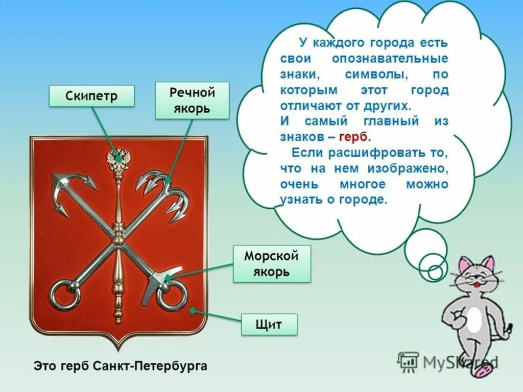 Герб Санкт-Петербурга. Морской и Речной якорь. Морской и Речной якорь отличия. Расшифровать символы герба Санкт-Петербурга.