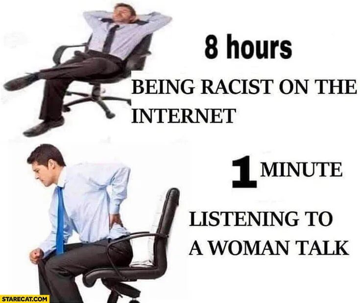 Hours a day do you work. Woman talks Мем. Being racist on the Internet. Woman is talking Мем. One minute Listening.