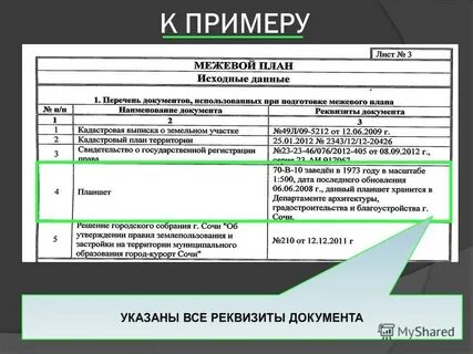 4 реквизиты