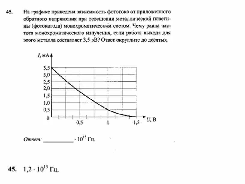 Какая из приведенных зависимостей описывает