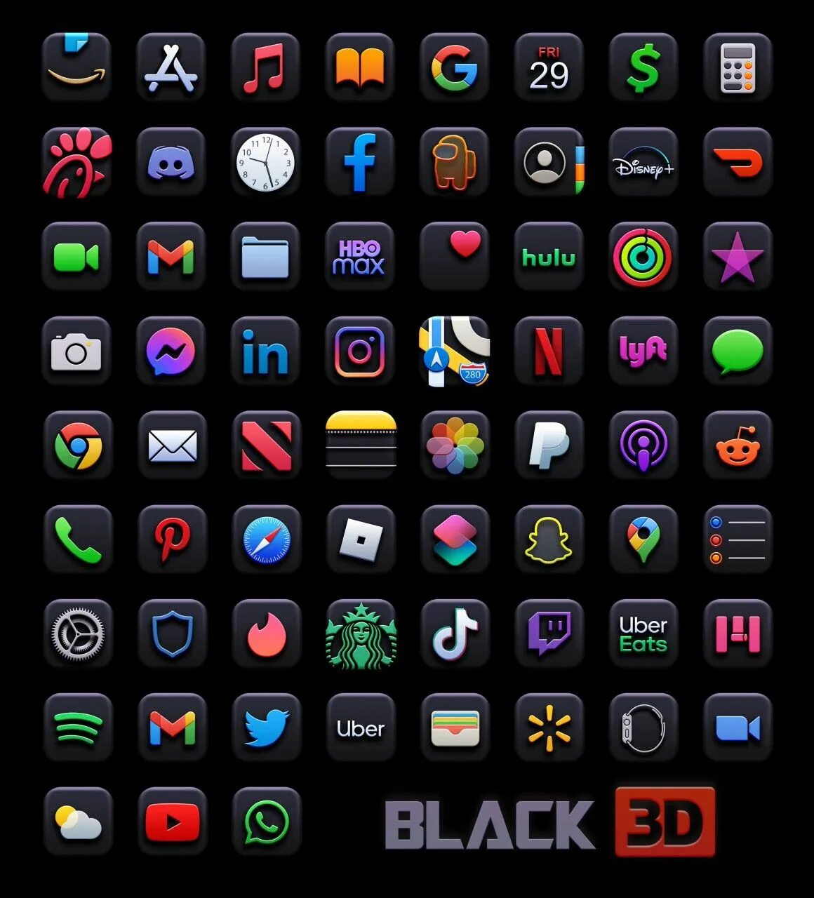 Icon pack 4pda. Иконки иос 14. Чёрные иконки приложений. Красивые значки для приложений. 3д иконки для приложений.