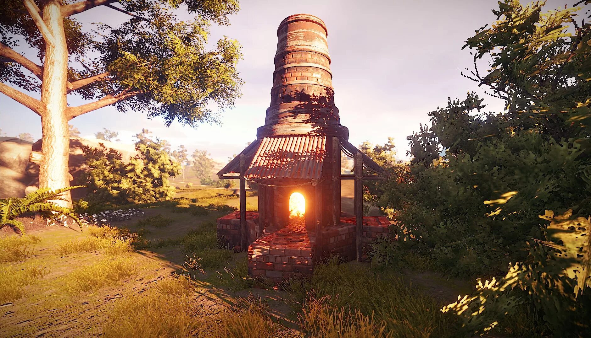 Rust thread. Большая печь rust. раст 2025. раст пейзаж. раст красивые пейзажи.