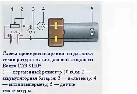 Датчик температуры двигателя схема подключения