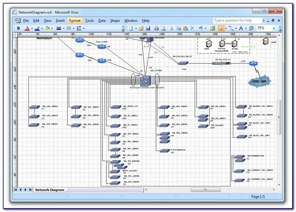 Программа для создания локальной. Microsoft visio схема локальной сети. локальная сеть предприятия схема visio. схема сети в визио. visio локальная сеть.