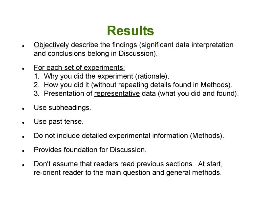 Sample result