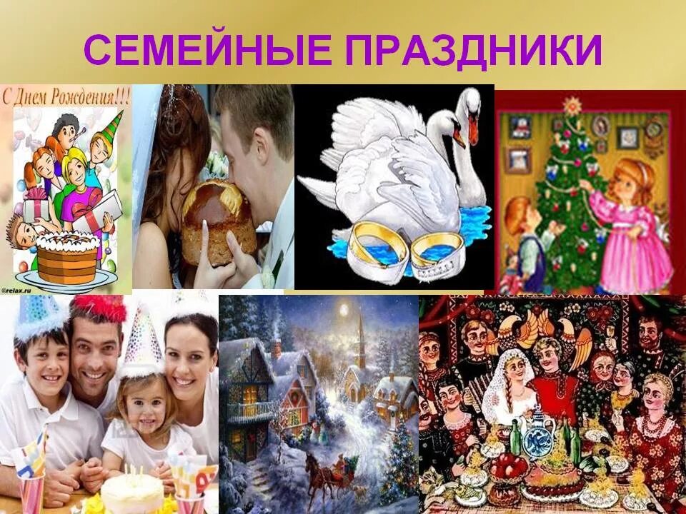 Праздники моей семьи 4 класс. Семейные праздники коллаж. Семейные праздники и традиции. Семейные традииц. Семейные традиции картинки.