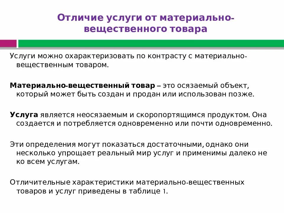 Различие товара и услуги. Отличие услуги от материально-вещественного товара. Отличие продукта от услуги. Основные отличия товара от услуги. Материально вещественные товары.