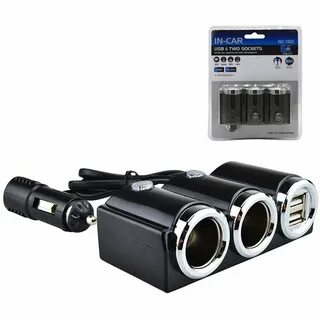 Разветвитель прикуривателя 2 гнезда 2 usb