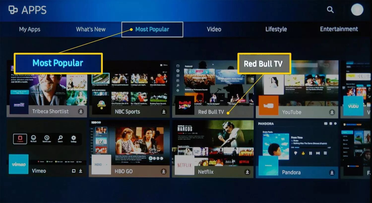 Приложение для просмотра телевизора смарт тв. Samsung Smart TV приложения. Samsung apps для Smart TV. Samsung Smart Hub приложения. Самсунг мобайл ТВ.