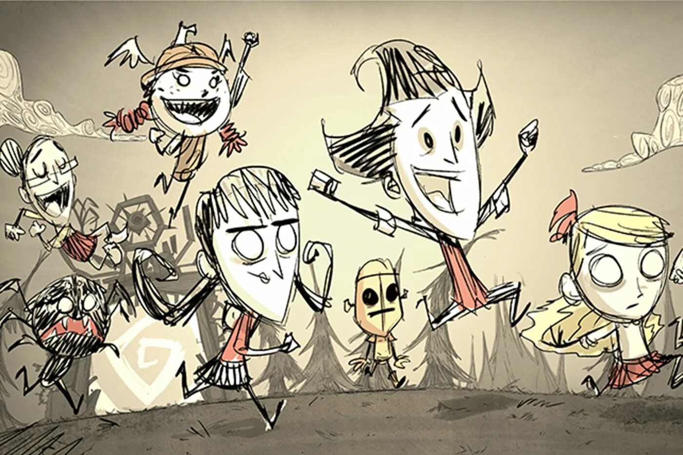 Dont la. Don't Starve Wilson x WX-78. Don't Starve together персонажи арты. Неголодайка персонажи. Не голодай игра.