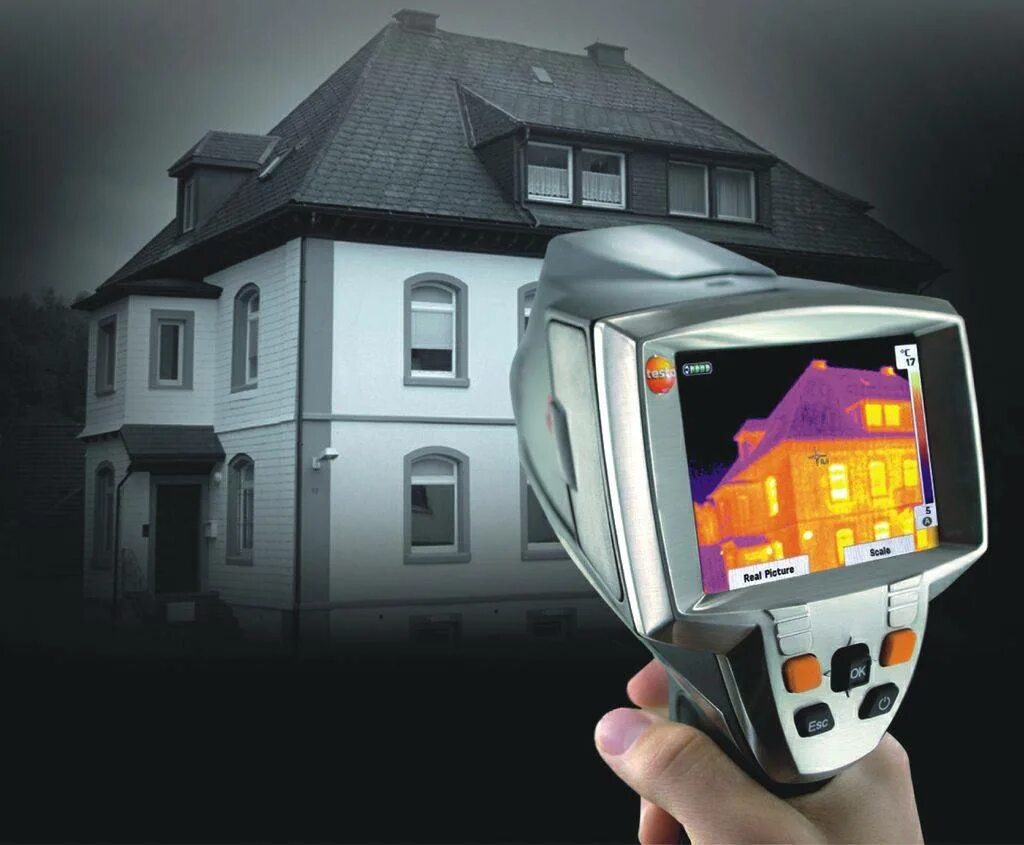 Услуги тепловизора вк. Тепловизор testo 882. FLIR 865 тепловизор. Testo тепловизор 865 дом. Тепловизорное обследование зданий.