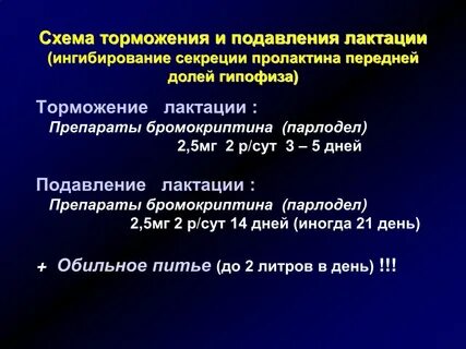 Подавление лактации