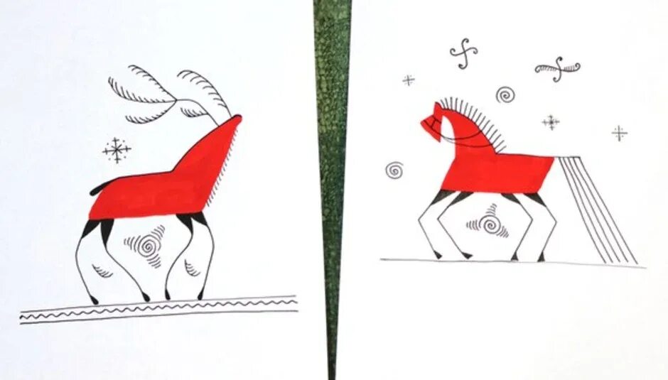 Мезенская роспись кони и олени. Роспись по лубу и дереву. Щепа роспись по лубу и дереву. Мезенская роспись изо 5. Мезенская роспись птицы поэтапно.