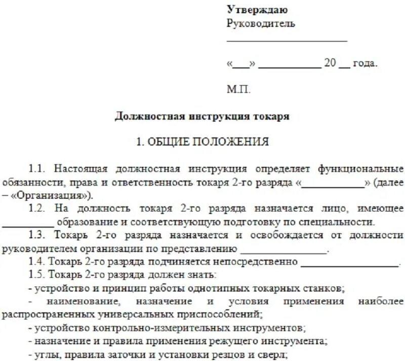 Образец составления должностной инструкции. Образец типовой должностной инструкции. Должностная инструкция готовая пример. Бланк должностной инструкции образец.