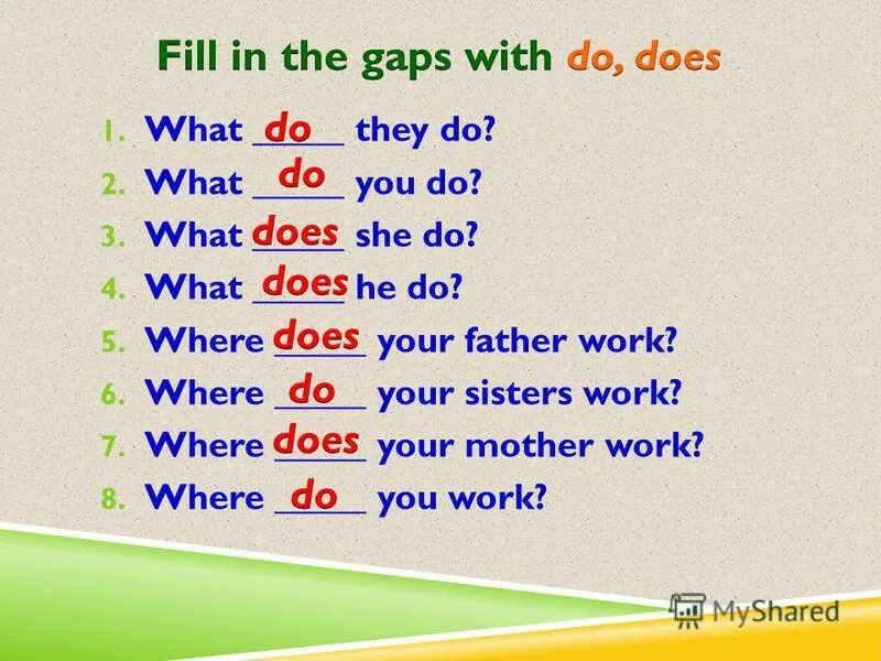 Your sister was right перевод. Do does your sister. Do your friend или does. Grammar bank 1. Where are where is правило в английском.