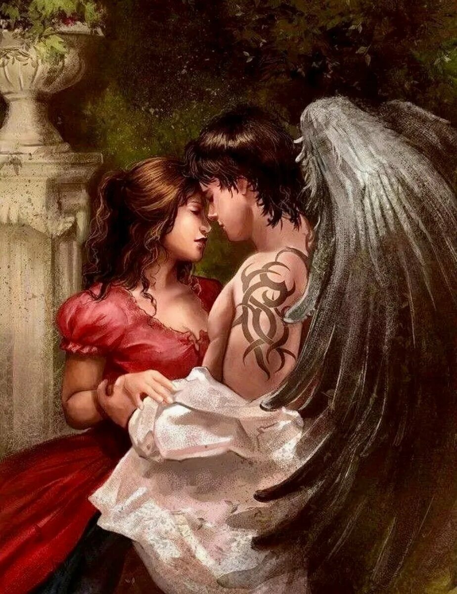 Фэнтези любовь. Демоны любви. Поцелуй ангела. Картинки фэнтези любовь и страсть. Ангел и демон про любовь