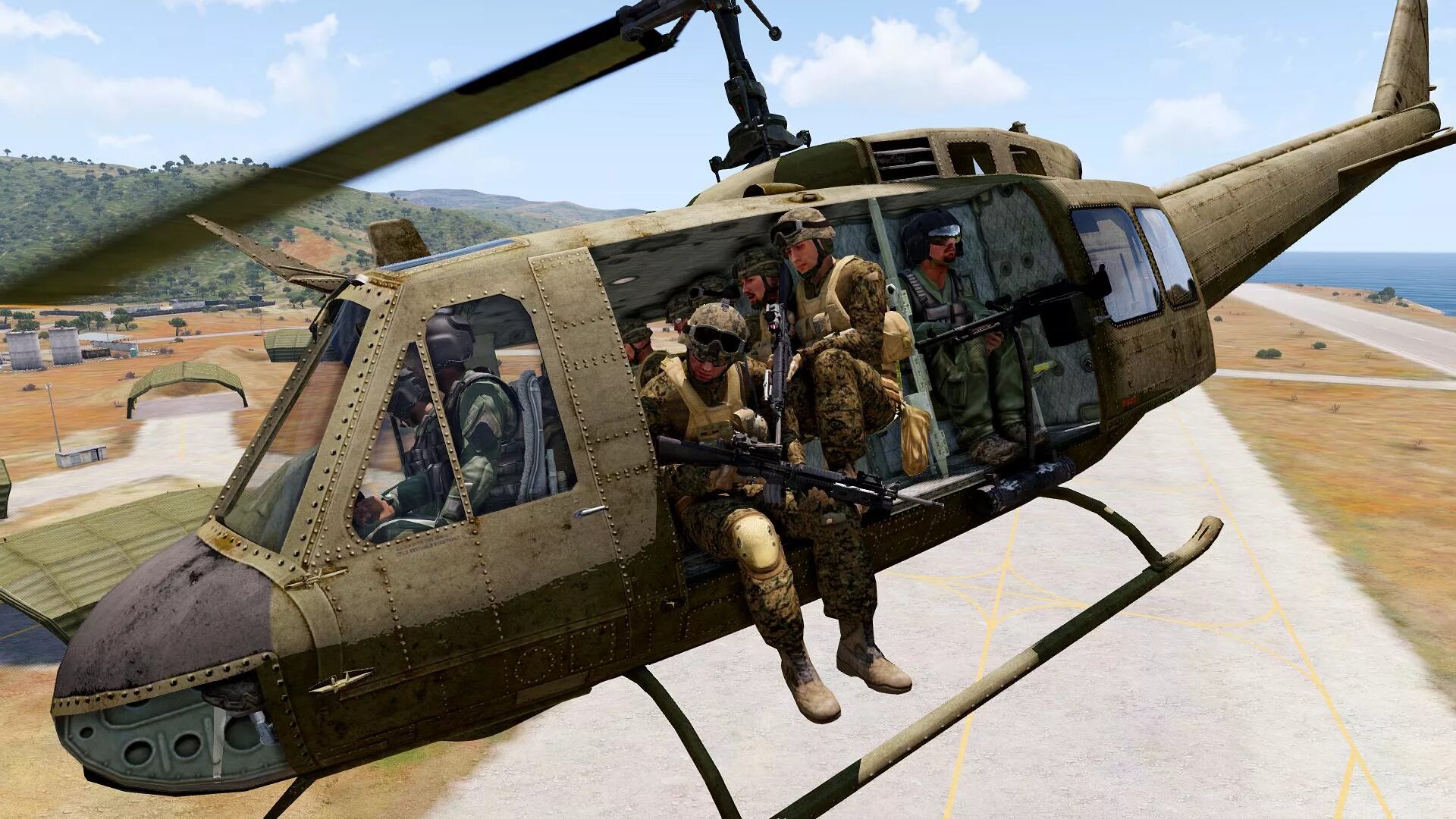 Вертолеты армы. Uh 60 Arma 3. Военный вертолет uh60. Huey Door Gunner. Uh60m Arma 3.