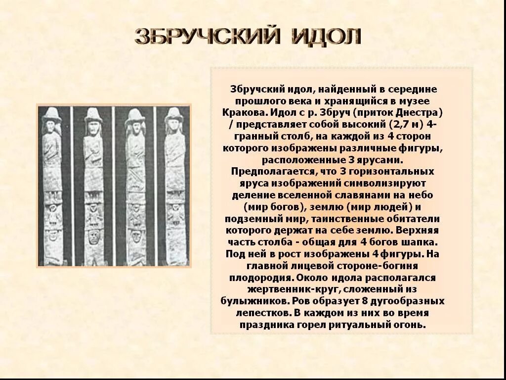 Текст дк идол. Збручский идол. Идолы презентация. Збручский идол музей. Сообщение на тему Збручский идол.