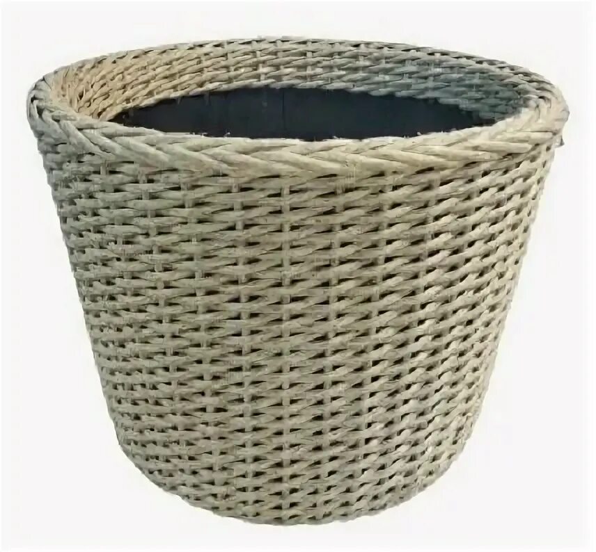кашпо из ротанга двухцветное. кашпо из ротанга двухцветное. плетение из ротанга двухцветное кашпо. плетение из ротанга двухцветное кашпо. горшок цветочный idea ротанг 26x26x45.
