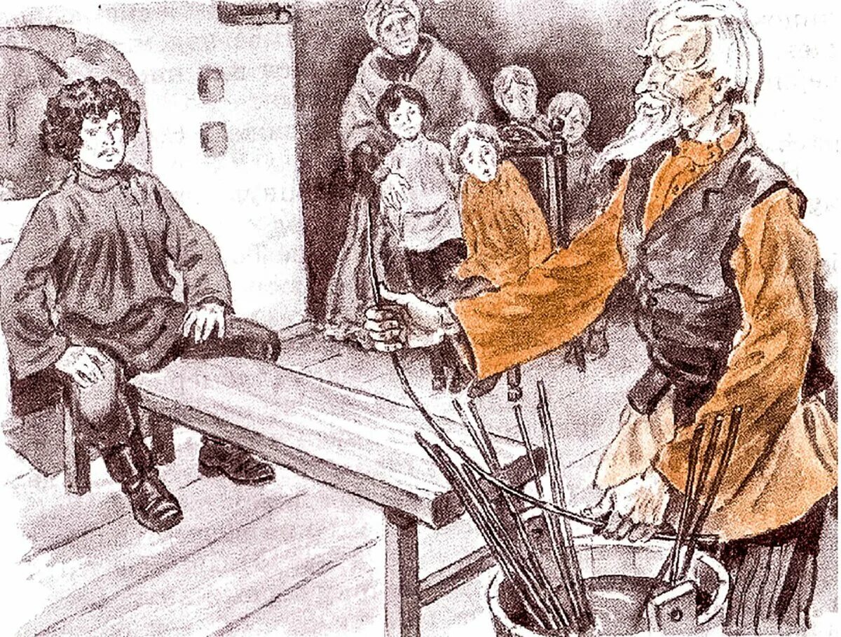 Иллюстрации дехтерева к повести горького детство. Повесть детство горький. Горький розги. Наказание розгами женщин. Произведение детство горький.