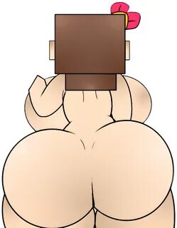 minecraft, self upload, 1girls, back view, big ass, big breasts, big butt, ...